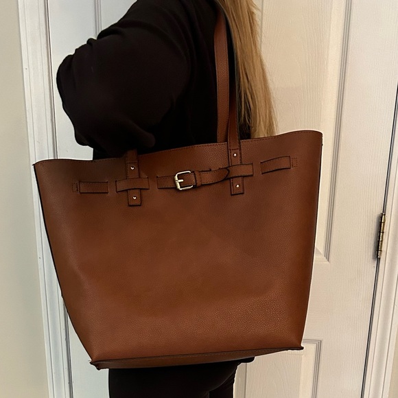 NWOT Large Brown Tote/Laptop Bag - Picture 7 of 7